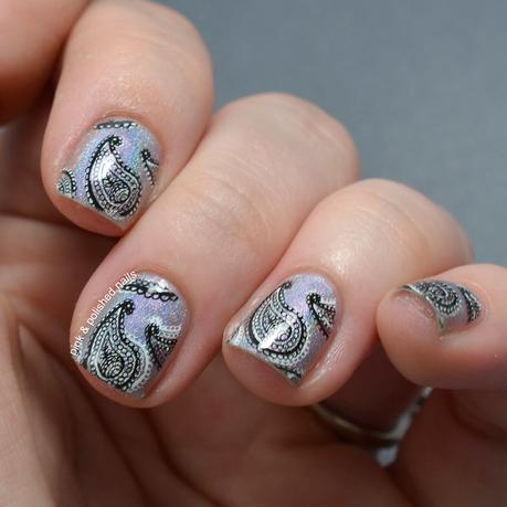 Double Stamped Paisley Nails