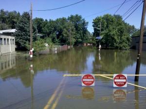 flooded roadways