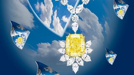 Necklace by Chatila featuring a 54.29-carat yellow diamond from 'Dreams of Diamonds