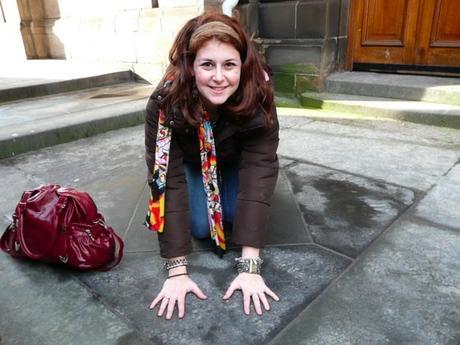 J.K. Rowling Hand Prints in Scotland via @FitfulFocus