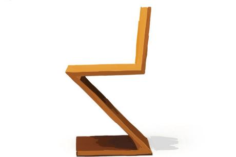 Z Chair by Gerrit Thomas Rietveld