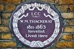 #London Plaque Tiddlywinks No.9: William Makepeace Thackeray