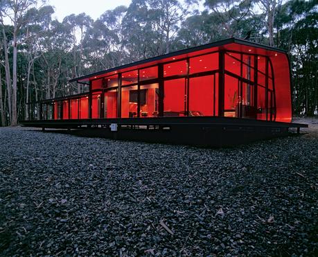 With this curvy, glowing form, architect Jesse Judd has rendered the sometimes-harsh Australian bush habitable for his friends and family.