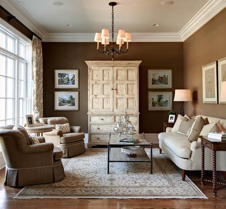 tea chest brown living room paint