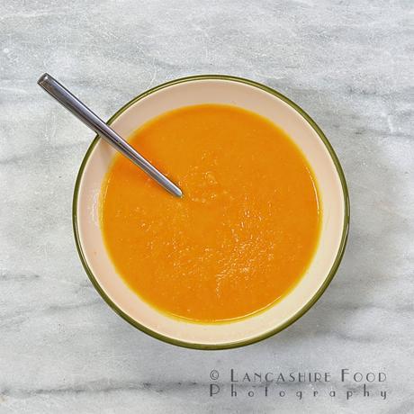 Parsnip, carrot and mango chutney soup