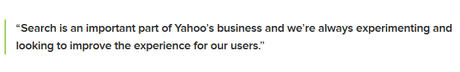 Yahoo Reportedly Testing New Mobile Search Interface