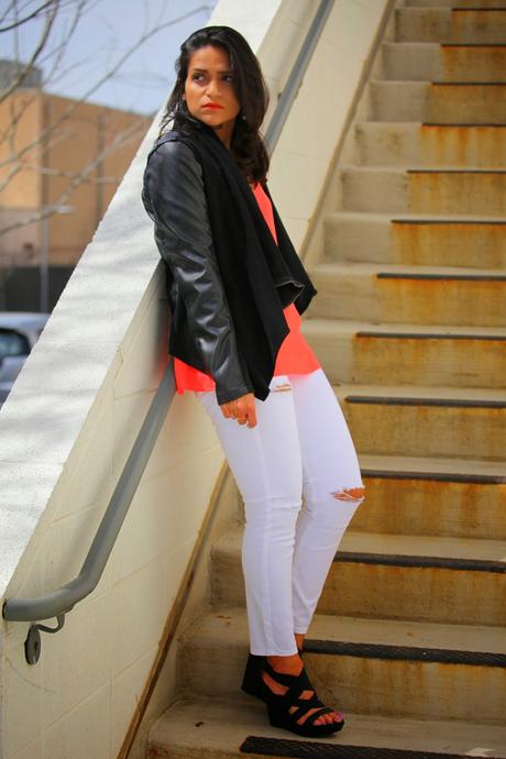 Jacket, Tank, Jeans, Shoes, Necklace - All South Moon Under, Tanvii.com