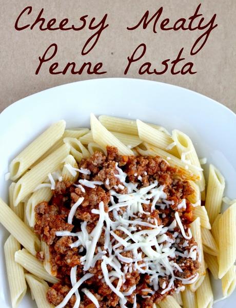 try this Cheesy Meaty Penne Pasta tonight. I guarantee your family will love it!!