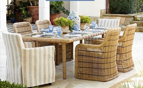 SSU HOME| Outside Dining Area Inspiration with Wicker Furniture and Glassware