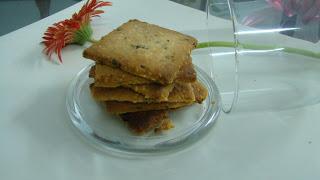 Rice and Curry leaves in my Crackers-Masala Crackers-Daring Bakers August 2013