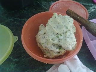 Rice and Curry leaves in my Crackers-Masala Crackers-Daring Bakers August 2013