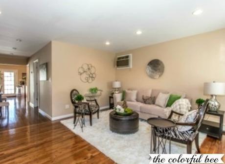 home staging on Long Island; staged living room