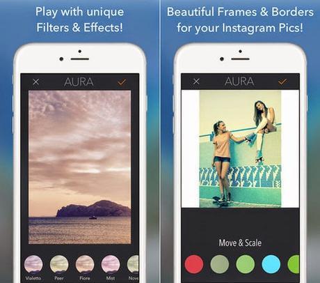 Recommended App for the day: Aura- Camera Photo Editor: Filters, Frames & Text For Instagram.
