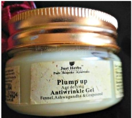 Plump Up Age Defying Gel from Just Herbs:Review