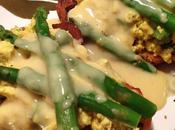 Asparagus Tofu Tartines with Light Vegan Hollandaise Sauce