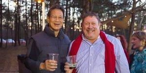 Oscar Wong, founder and owner of Highland Brewing Company with your's truly, The Jax Beer Guy.