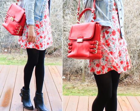 Floral Dress, Denim Jacket