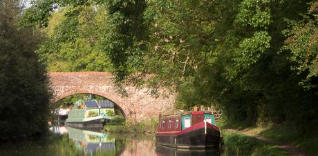 Canal with canal boats