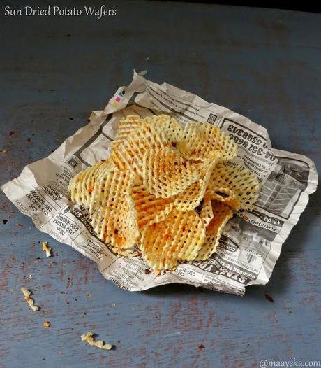 How To Make Sun Dried Potato Chip , Aloo Chips