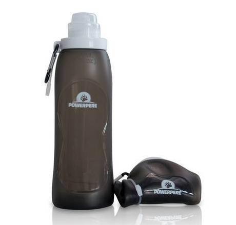 Powerpere collapsible water bottle, great for outdoor adventures, or when travelling