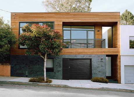 San Francisco residence with a cedar and tile exterior