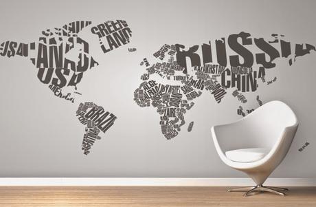 World Map Wallpaper Murals