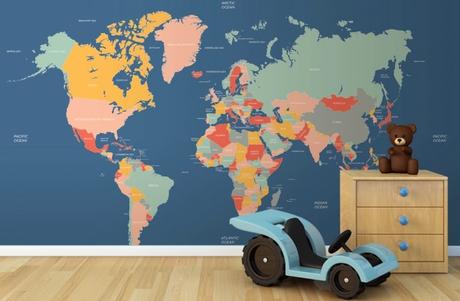 World Map Wallpaper Murals