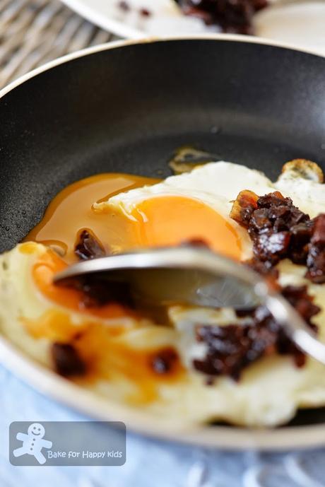 Fried Eggs with Bacon Jam (ABC Delicious Valli Little)