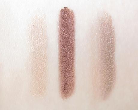 Maybelline New York Color Tattoo Pure Pigments Eye Shadows swatches buff and tough, improper copper, downtown brown 1