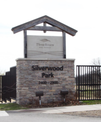 Silverwood Park sign