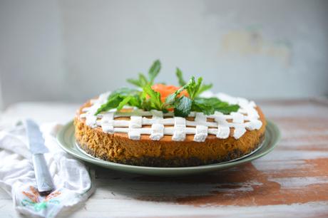 Roasted Carrot Cheesecake  // www.WithTheGrains.com