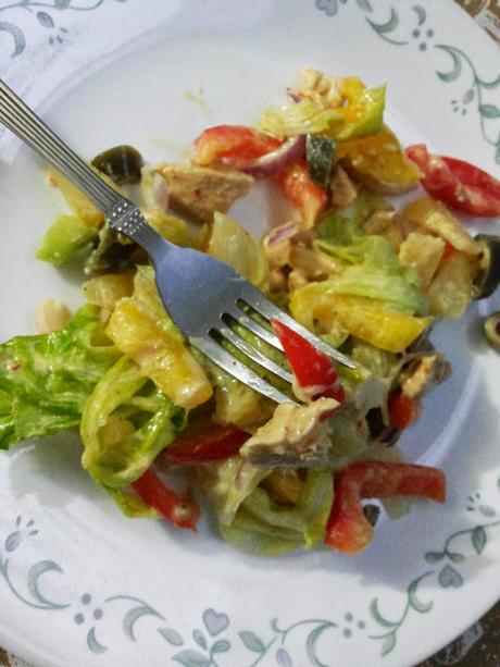 Chicken and Pineapple Salad -Desi Style with Yogurt