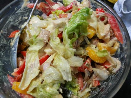 Chicken and Pineapple Salad -Desi Style with Yogurt