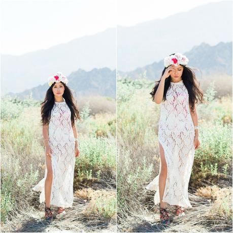 festival style lace dress outfit idea Coachella Style Diary | Desert Roses