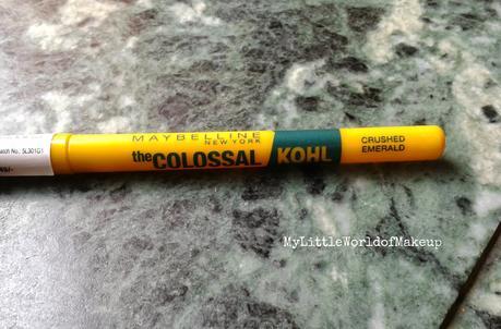 Maybelline The  Colossal Kohl in Crushed Emerald Review & Swatches