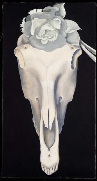Horse's Skull with White Rose by Georgia O'Keeffe