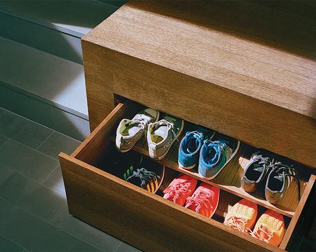 Drawers for shoes storage in a San Francisco home