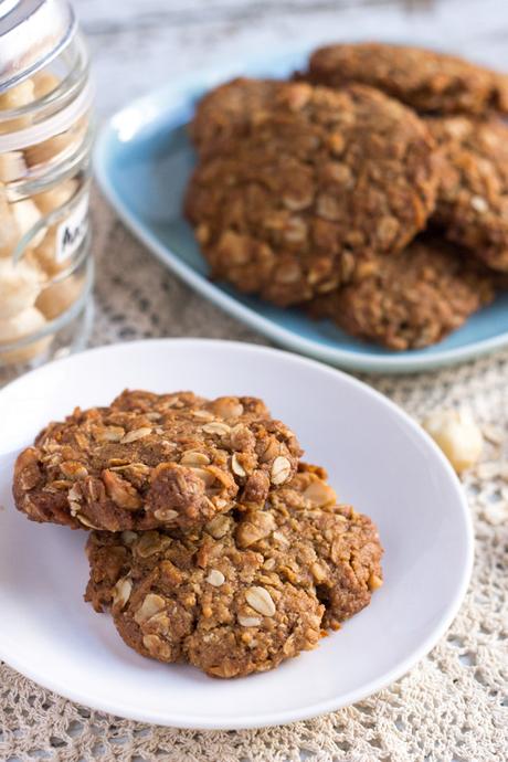 Spelt and Macadamia Anzac Biscuits