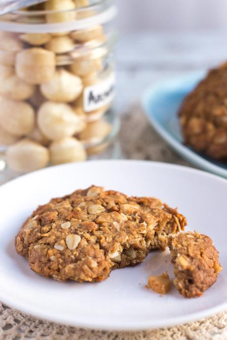 Spelt and Macadamia Anzac Biscuits