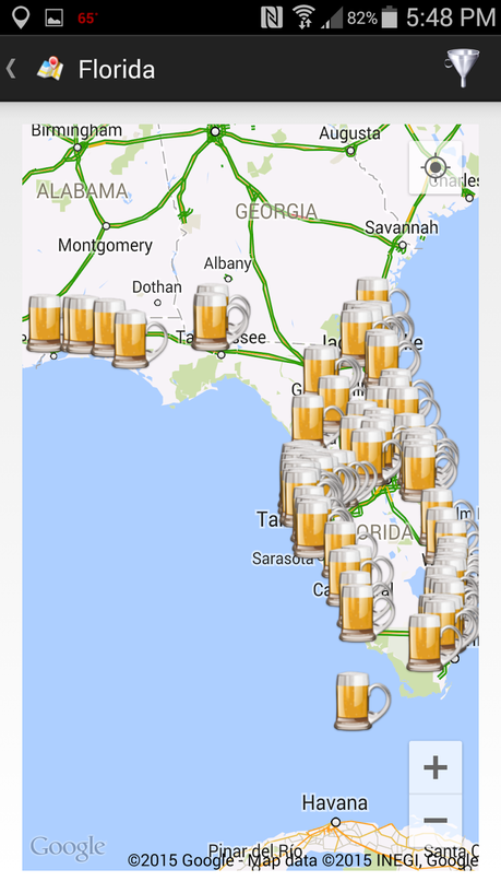 Florida Beer Tour for Spring Break using theCompass Winery Brewery Distillery App