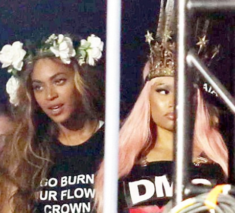 Beyoncé and Nicki Minaj Spotted Filming