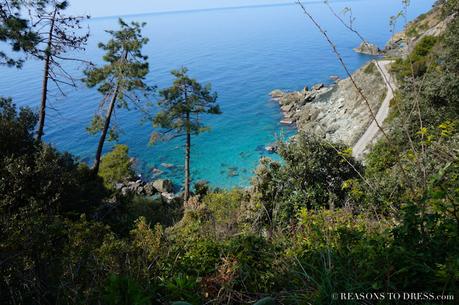 View of the sea from the terrace of La Francesca Resort's restaurant balcony.