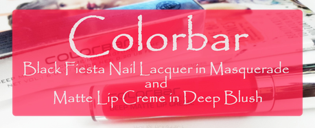 Colorbar | Black Fiesta Nail Lacquer in Masquerade and Matte Lip Creme in Deep Blush