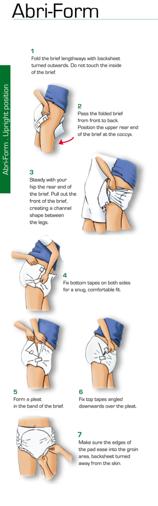 How to Change an Adult Diaper While in a Standing Position