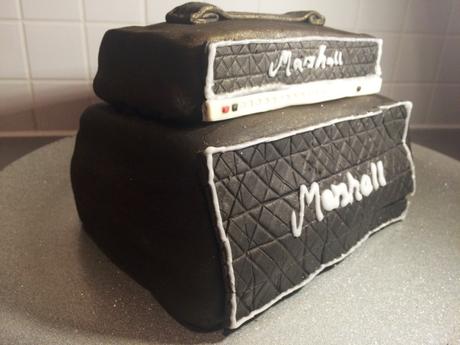 marshall amp stack black and white music lover birthday cake homemade