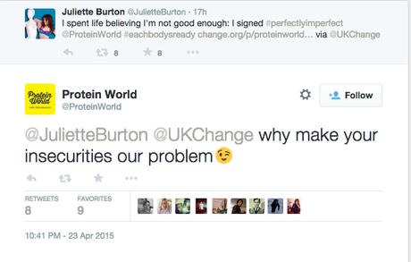 In response to the backlash, Protein World stated that critics of the advert had 