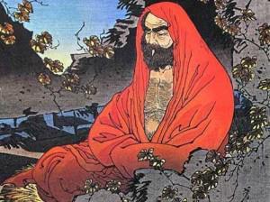 Bodhidharma meditating