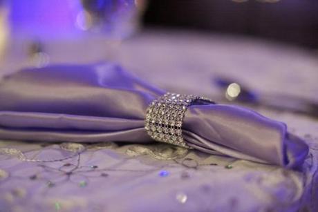 Crystals and Bling add Sparkle to a Winter Wedding