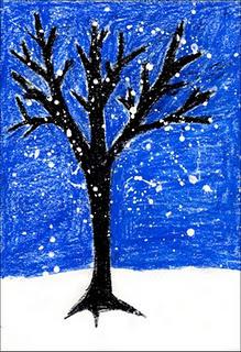 How to Draw a Winter Tree