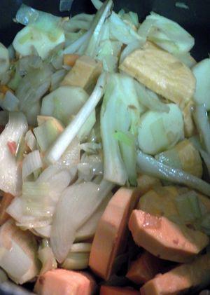 Leftover Chicken, Fennel & Sweet Potato Soup - Add potatoes